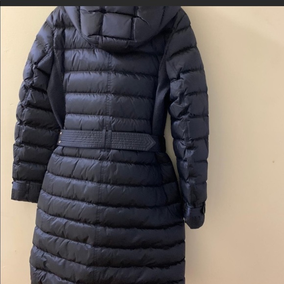 Burberry Navy Ashmoore quilted Goose Down Hoodie Coat size Large - Picture 9 of 13
